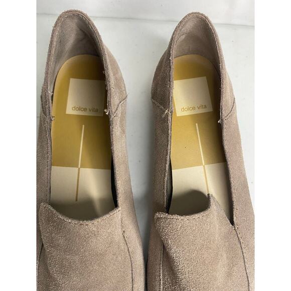 Women's Dolce Vita Loafers Slip On Calla Gray Suede Leather Work Casual Size 7 - Picture 5 of 15